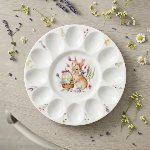 Блюдо порцелянове для 12-ти яєць "Easter Melody" К235 фото