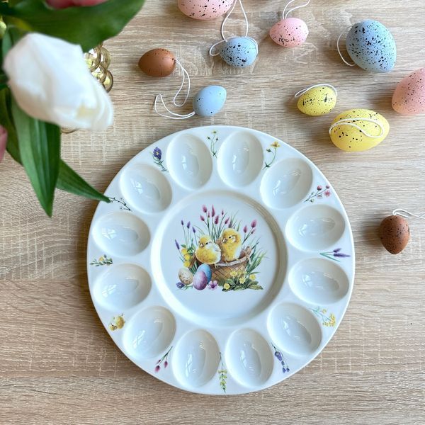 Блюдо порцелянове для 12-ти яєць "Easter Melody", D27см К237 фото