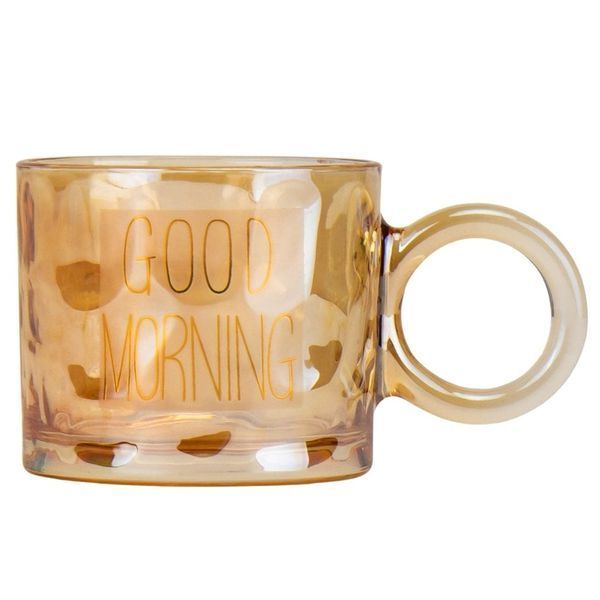 Скляна чашка &laquo;Good Morning&raquo; бурштинова, прозора, 270 мл 9106-008 фото