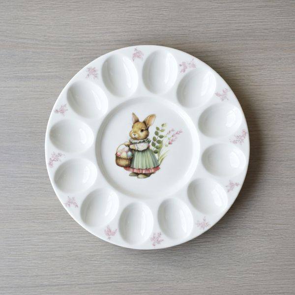 Блюдо порцелянове для 12-ти яєць "Floral Easter Rabbit" К209-Д фото