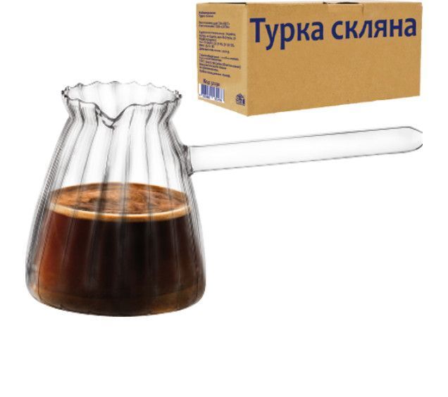 Турка скляна "Line" з боросилікатного скла, 560 мл 32231 фото