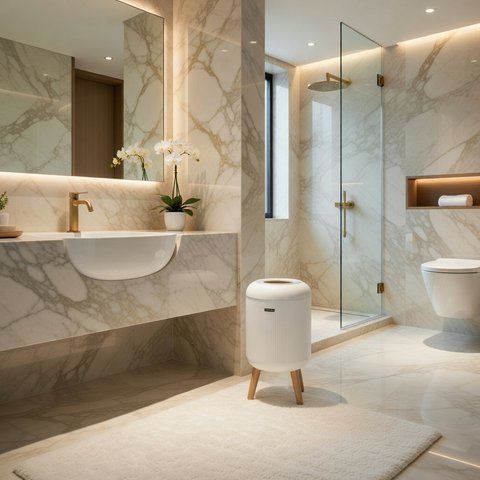 Сенсорний смітник на ніжках &ldquo;Smart Clean&rdquo; 10 л, білий 0437 фото