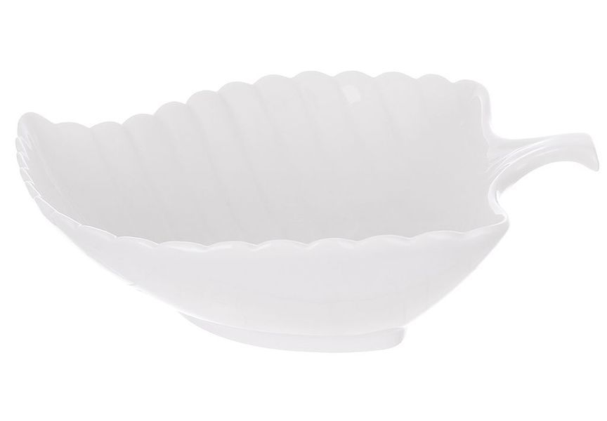 Салатник порцеляновий у формі листка 25&times;19&times;8 см, білий МС4287-9.75 фото