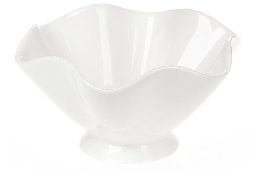 Салатник порцеляновий &ldquo;Волан&rdquo; 400 мл, 15,5&times;8,5 см, білий 988-210 фото